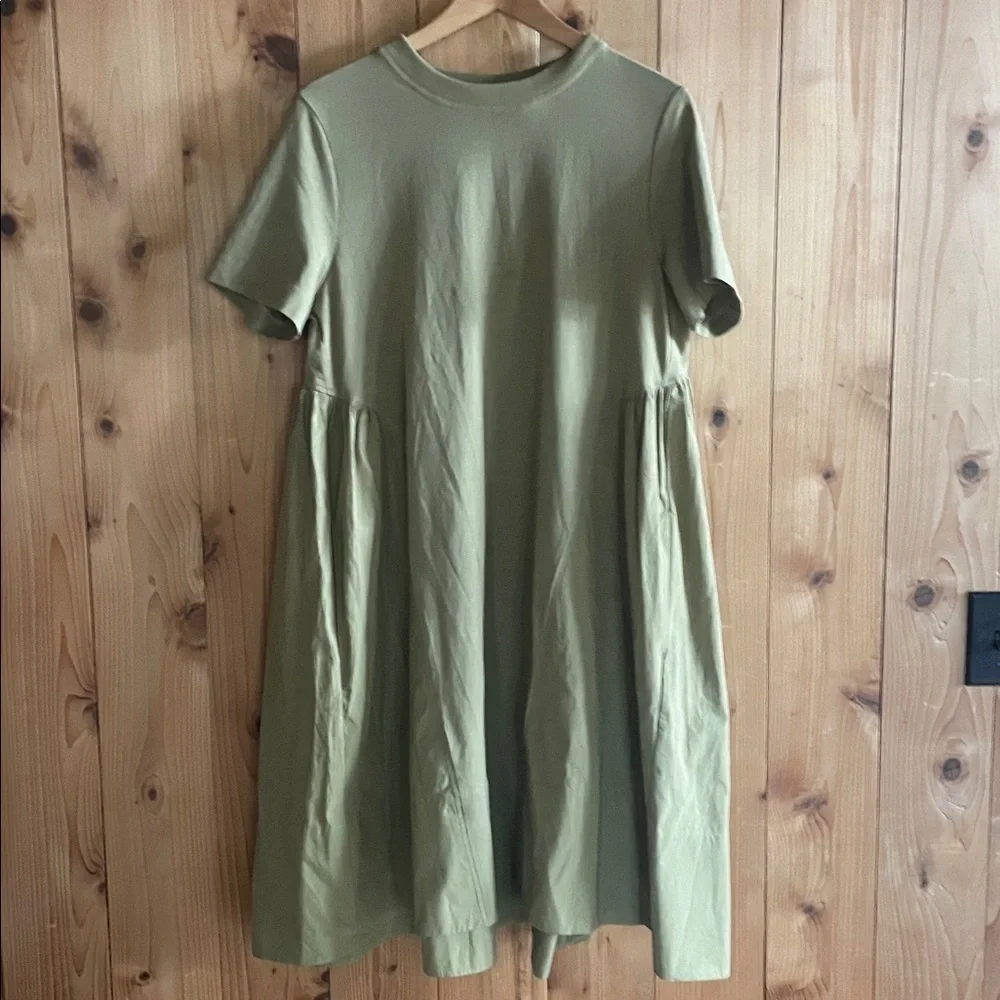 COS Olive Green Parachute Skater Slip Dress - S - Picture 5 of 7